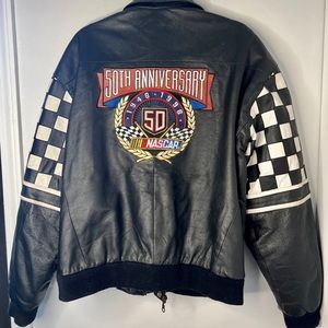 Vintage NASCAR 50th Anniversary Leather Jacket